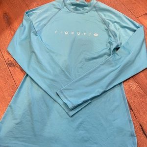 Rip Curl Womens Rash Guard Top UPF 50 Blue Surf